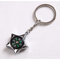 Promotional Alloy Star Shaped Compass with Keychain